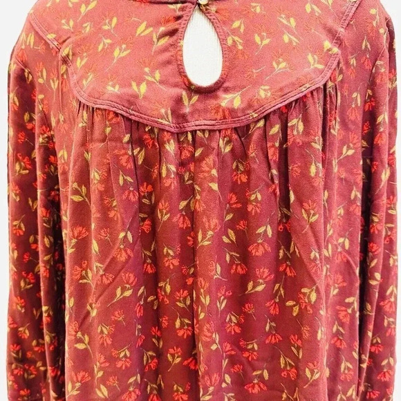 NWT SONOMA Women Long Sleeve Pullover Knee Length Loose Fit Floral Dress Size 2X - Picture 4 of 13